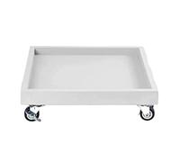 Wheeled Plant Stand Caddy - Indoor Square Planter Trolley with Water Tray - Versatile Flower Pot Base for Easy Mobility & Drainage - Ideal for Houseplants & Gardening