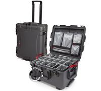 Wheeled Series 960 Lightweight NK-7 Resin Waterproof Hard Case with Padded Dividers and Lid Organizer, Graphite