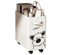 Wheeled Storage Bin - Under Desk Oxford Fabric Narrow Box, Wheeled Storage Container with Handle, Mobile Desk Accessory Organizer | Space-Saving Home Organization Solution Sleep