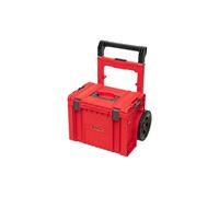 Qbrick - System PRO Cart 2.0 Plus RED Ultra HD - Rollable Tool Box with Clamp Locks - High Capacity Tool Organiser Storage Trolley for Tools, Accessories & Equipment