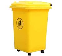 Wheeled Trash Can with Lid, Easy to Move, Durable Plastic Garbage Bin for Kitchen and Restaurant Use