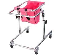 Wheeled Walker for Children with Cerebral Palsy - Adjustable Height Rehabilitation Standing Frame Walking Aid, Suitable for 31" to 47" Tall