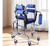 Wheeled Walking Frame, Lightweight Narrow Walking Frame for Kids with Cerebral Palsy, Walking Aid with Seat Folding, Disabled Auxiliary Equipment, Rehabilitation Training Walking Aid Suitable