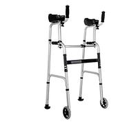 Wheeled Walking Frame, Rollator Walker with Armrest Support Pad Adjustable Rolling Walker, Lightweight Folding Walking Frame for The Elderly, Disabled Interesting