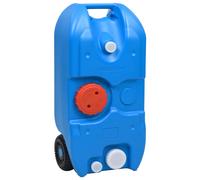 Wheeled Water Tank for Camping 40L Caravan Motorhome Storage Grey/Blue vidaXL
