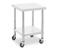Wheeled Work Bench 60 x 60 cm 120 kg Load Capacity Royal Catering - Stainless Steel Tables by Silver