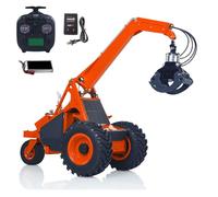 wheelfun 1/14 RC Hydraulic Log Loader LESU AOUE 225A Remote Control Sugarcane Loader Grabber 4CH Valve RTR Model Battery Radio Hobby Grade Model for Ages 14+