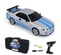 wheelfun 1/18 4X2 LDRC RC Racing Car RWD Remote Control Drift Vehicles Gyroscope LD1899 Light System Motor Servo ESC(Silver)