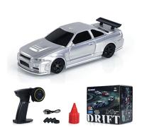 wheelfun 1:43 4WD Ready to Run Drift Race Vehicle Remote Control Tyres Traffic Cones for Hobby 4WD Racing RC Full Proportional 2.4g Mini Race Car Toy Gift Radio Control High Speed Car Without Gyro
