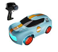 wheelfun 1/64 RC MINI High Speed Desktop Drift Car Q197 2.4Ghz Remote Control Four Wheel Drive Car Model RTR Battery Colorful Lights Hobby Grade Model for Adult Hobby(Blue)