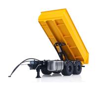 wheelfun 2 Axles 1/14 Metal Dump Trailer Manual Support Legs for 6X6 Remote Control Tractor Truck RC Lorry Hydraulic Crane 4151 Ak Hobby Grade Model for Ages 14+