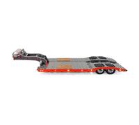 wheelfun 9.1Inches Width 1/14 Metal 2 Axles Gooseneck Lowboy Trailer for DIY for Tamiya Radio Control Tractor Truck Painted Light System