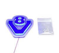 wheelfun Cabin 5V LED Light Box Metal V8 Logo Lamb for DIY for Tamiya 1/14 RC Tractor Truck Hydraulic Dumper 56371 R620 R470 770S Lorry Car