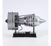 wheelfun DIY Electric Metal Aircraft Turbofan Engine Kits Unassembled Model Mechanical Art Desktop Ornament Dm121 Battery Hobby Grade Model for Ages 14+