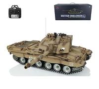 wheelfun Heng Long 1/16 7.0 Customize Challenger Ii RC Tank 3908 360° Rotating Turret Metal Tracks Infrared Combat Lifting Barrel Light Sound, TH17741-AMZUS2-1