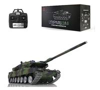 wheelfun Heng Long 1/16 7.0 Customized Leopard2A6 RC Tank 3889 Metal Tracks Barrel Retractable 360° Rotating Turret Infrared Combat Lifting Barrel Light Sound, TH17592-AMZUS2-1