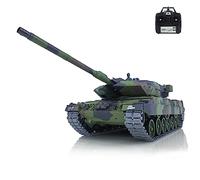wheelfun Heng Long 1/16 Scale 7.0 Upgraded Metal Ver German Leopard2A6 RTR RC Tank 3889 340° Rotating Turret Infrared Combat Lifting Barrel Light Sound, TH17579-AMZUS2-1