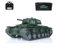 wheelfun Heng Long Infrared Combat RC Tank 1/16 7.0 Customized Soviet Kv-1 RTR Tank 3878 Metal Tracks Wheels 340° Rotating Turret for Hobby