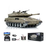 wheelfun Heng Long Remote Control Tank 1/16 IDF Merkava Mk Iv Professional Edition Tanks for Hobby BB Shooting Airsoft Tank That Shoot Model for Adult