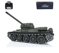 wheelfun Heng Long SovieRC TankT34-85 RC Tank 1/16 Scale 7.0 Upgraded RTR RC Tank 3909 Metal Tracks 340° Rotating Turret Infrared Combat, TH17767-AMZUS2-1