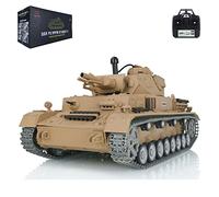 Wheelfun Henglong Infrared Remote Control Tank 1/16 Scale 7.0 Customized Version German Panzer IV F Type RTR RC Tank 3858 with Smoke Generator Metal Track/Wheel 360° Rotating Turret