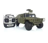 wheelfun HG 1/10 RC 4 * 4 U.S. Military Vehicle P408 RC Racing Car 30KM/H 2Speed 160A ESC 550 Motor 16CH Radio(Army Green)