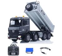 wheelfun HUINA 1/14 Remote Control Dump Truck 12CH RC Tipper Finished Model RTR Light Sound Effects Radio USB Charging Cable Hobby Grade Model for Ages 14+, US in Stock