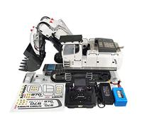 wheelfun Kabolite 1/14 RC Hydraulic Excavator RTR Huina K970-200 Metal RC Construction Vehicles Model Front Shove Model PL18Ev Lite Radio(White)
