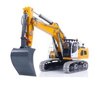 wheelfun LESU Aoue Lr956 1/14 RC Hydraulic Excavator Kit Metal 2 Arms Remote Control Digger Model 4Mpa Dual Pumps Light 6Ch Brass Valve Hobby Grade Model for Ages 14+(Yellow Kits)