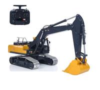 wheelfun Metal 1/14 RC Hydraulic Excavator E400 Standard Type Remote Control Digger Model 3 Pumps 4CH Valve Frsky X14 Radio Hobby Grade Model for Adult