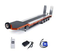 wheelfun Metal 4-axle Trailers Electric Tail-Board Support Leg for 1/14 RC Tractor Truck Hobby Grade Model for Ages 14+(Black, Orange and Silver)