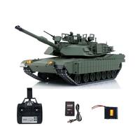 wheelfun Metal TUSK I 1/16 M1A2 Abrams RC Tank 360 Turret Rotation IR Barrel Elevation Recoil Dual Smoke Units Electric Periscope,Commemorative Edition