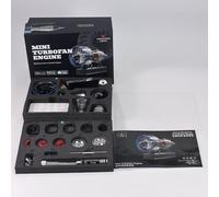 wheelfun Mini Metal Aero Turbofan Engine Dm122 DIY Electric Model Collectible Decoration Dm122 170+ Parts Manual Assembly Kits Hobby Grade Model for Ages 14+