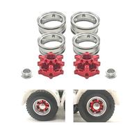 wheelfun Model Upgrade Part Metal Spoke Rear Wheel Hub for Tamiya 1:14 Scale 56379 56373 56371 6X4 8X4 770S RC Tractor Truck Accessories