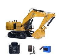 wheelfun RTR 1/14 Hydraulic RC Excavator 6015B Metal Remote Control Digger Heavy Duty Model Construction Vehicle PL18EV Lite Hobby Collection Model for Ages 14+