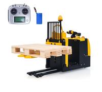 wheelfun RTR Metal 1/14 Electric Remote Control Forklift MO55 RC Low Level Order Picking Truck Model Flysky Radio Light Sound System