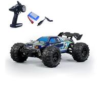 wheelfun Scy 16101 1/16 4X4 Radio Controlled Monster Truck Rc Off-Road Car Muti-Terrain Brushed Motor Esc Light Battery RTR Vehicle Model Hobby Grade Model for Adult Hobby(Blue)
