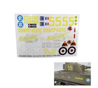 wheelfun Stickers for Henglong 1/16 Remote Control Tank M26 Pershing M41A3 M4A3 Sherman 3838 3839 3898 Model Decoration Refit Decal