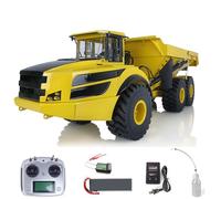wheelfun XDRC 1/14 6 * 6 RC Hydraulic Lifting Articulated Truck Dumper RC Hydraulic Heavy Machine Model Metal(PNP-Edition-Yellow)