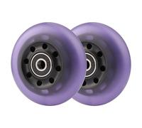 WHEELGOO 2-Pack 76mm PU Caster Board Replacement Wheel Set 90A Compatible with Razor RipStik Classic Air, DLX G Ripsurf (Purple)