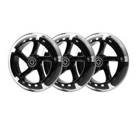 WHEELGOO Wiggle Scooter 145mm White Light-Up Replacement Wheels Front/Rear for Y Fliker 3-Wheeled Swing Scooter (3)