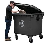 Wheelie Bin; 1100L; Polyethylene; Dark Grey