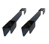 Wheelie Bin Black Steel Wall Bracket for Stability & Security (Pack of 2)