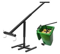 Wheelie Bin Compactor, Manual Rubbish Press General Waste Compactor Outdoor Dustbin Squasher Hand Tool Garden Bin Booster & Recycling Bin Waste 240L, Black