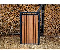 Wheelie bin cover wood effect lift up lid (Single)