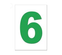 Wheelie Bin Green Number 6 - Self Adhesive Waterproof Durable Vinyl Stickers - Digitally Cut to The Sticker Shape - Size 170mm (6)