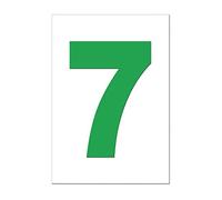 Wheelie Bin Green Number 7 - Self Adhesive Waterproof Durable Vinyl Stickers - Digitally Cut to The Sticker Shape - Size 170mm (7)