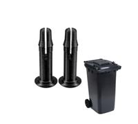 Wheelie Bin Lid Hinge Pin Replacement - 50mm x 15mm Heavy Duty Bin Lid Hinge Plug (Pack of 2) | Strong PETG/ABS Plastic | Fits Most 240L UK Wheelie Bins | Triformia