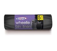 Wheelie Bin Liners - Heavy-Duty Pack of 5 | Tie Handles for Easy Sealing & Transport