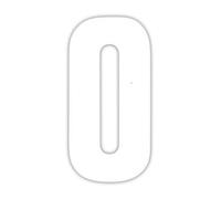 Wheelie Bin Number Stickers White 17cm High 0
